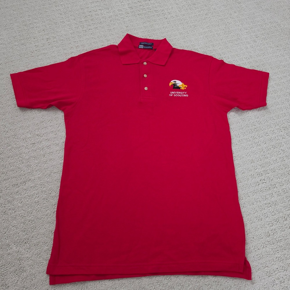 Red Egyptian Cotton University of Scouting Polo Shirt Mens Small NWT